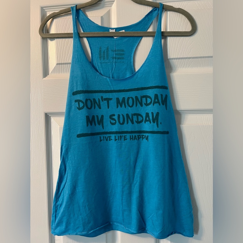 Blue Racerback tank top. Size small.